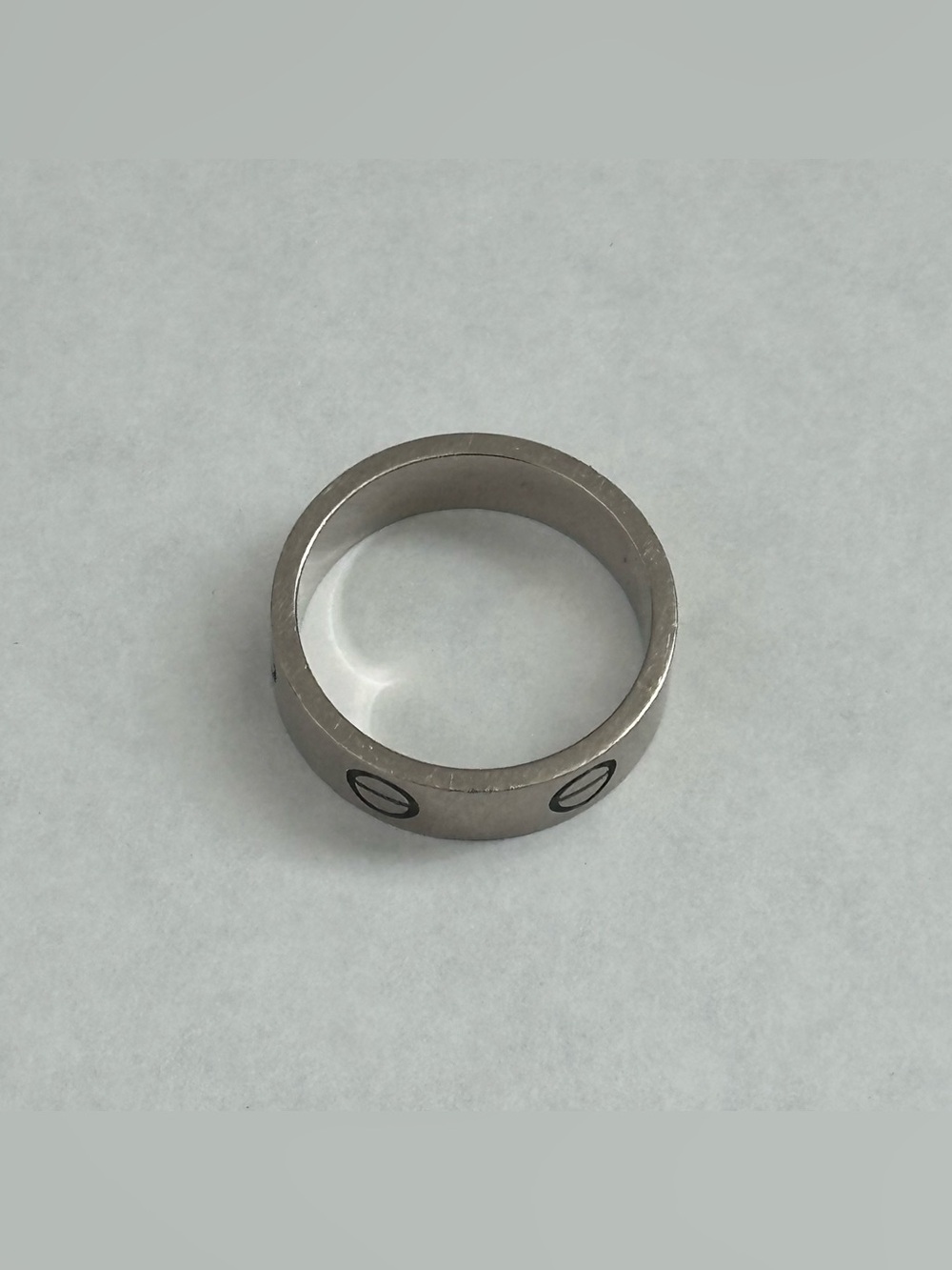 Cartier Love Ring Classic Model 18K White Gold Screw Motif Band 54 / US 6.75 - Picture 4 of 6